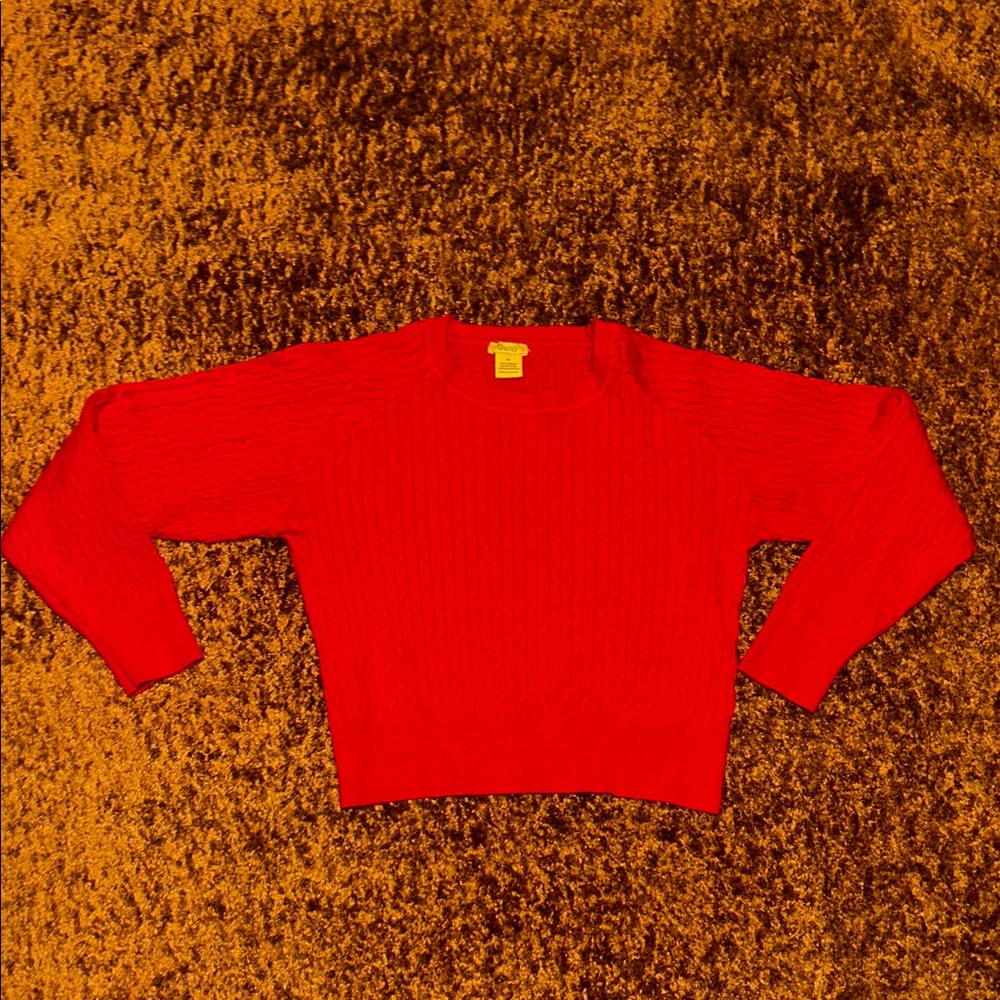 Daisy Radiant Red Crew Neck Sweater